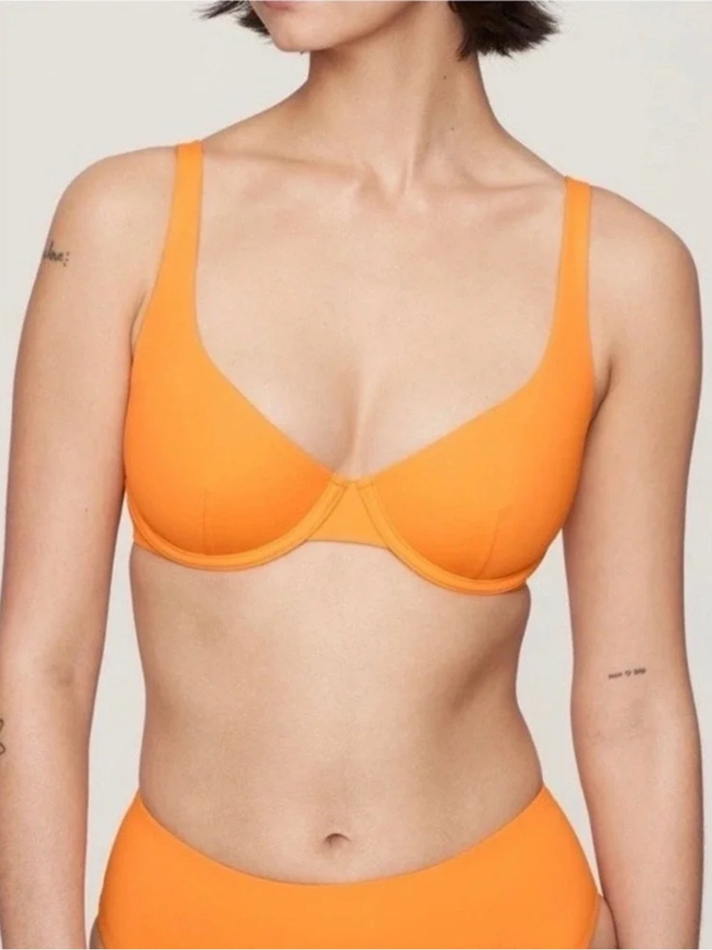 NWT Cuup Orange Nectar The Scoop Swim Bikini Top